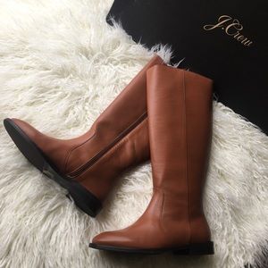 NEW J.Crew Leather Roasted Chestnut Riding Boots 6
